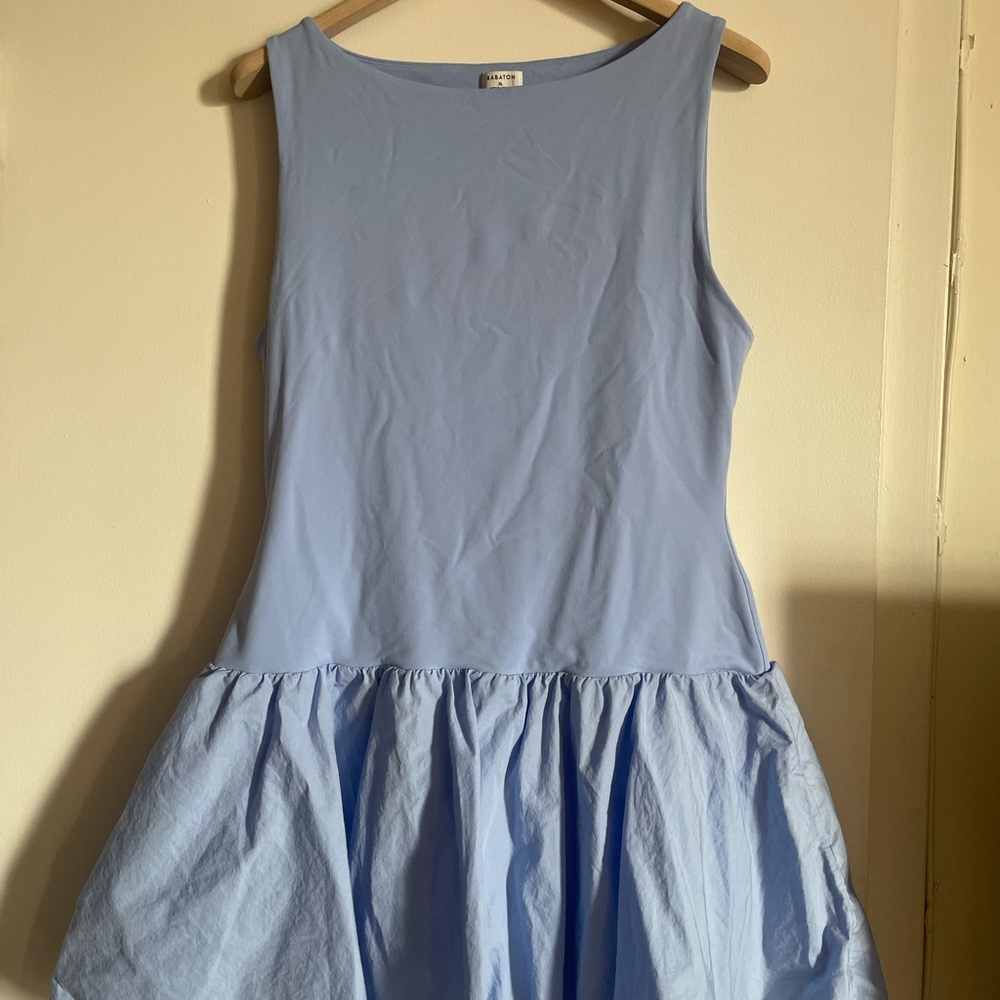 Babaton Light Blue Sleeveless Drop-Waist Girls' Dress
